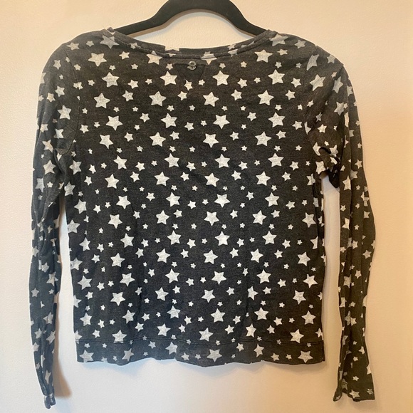 IKKS Long Sleeved Black and White Star Pattern Top Size Youth S - Picture 3 of 4